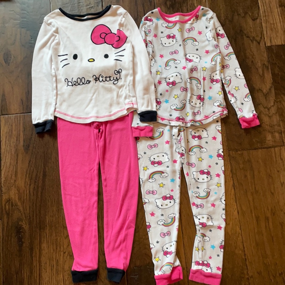 Hello Kitty Girl Pajamas 4-Piece Set Size 6